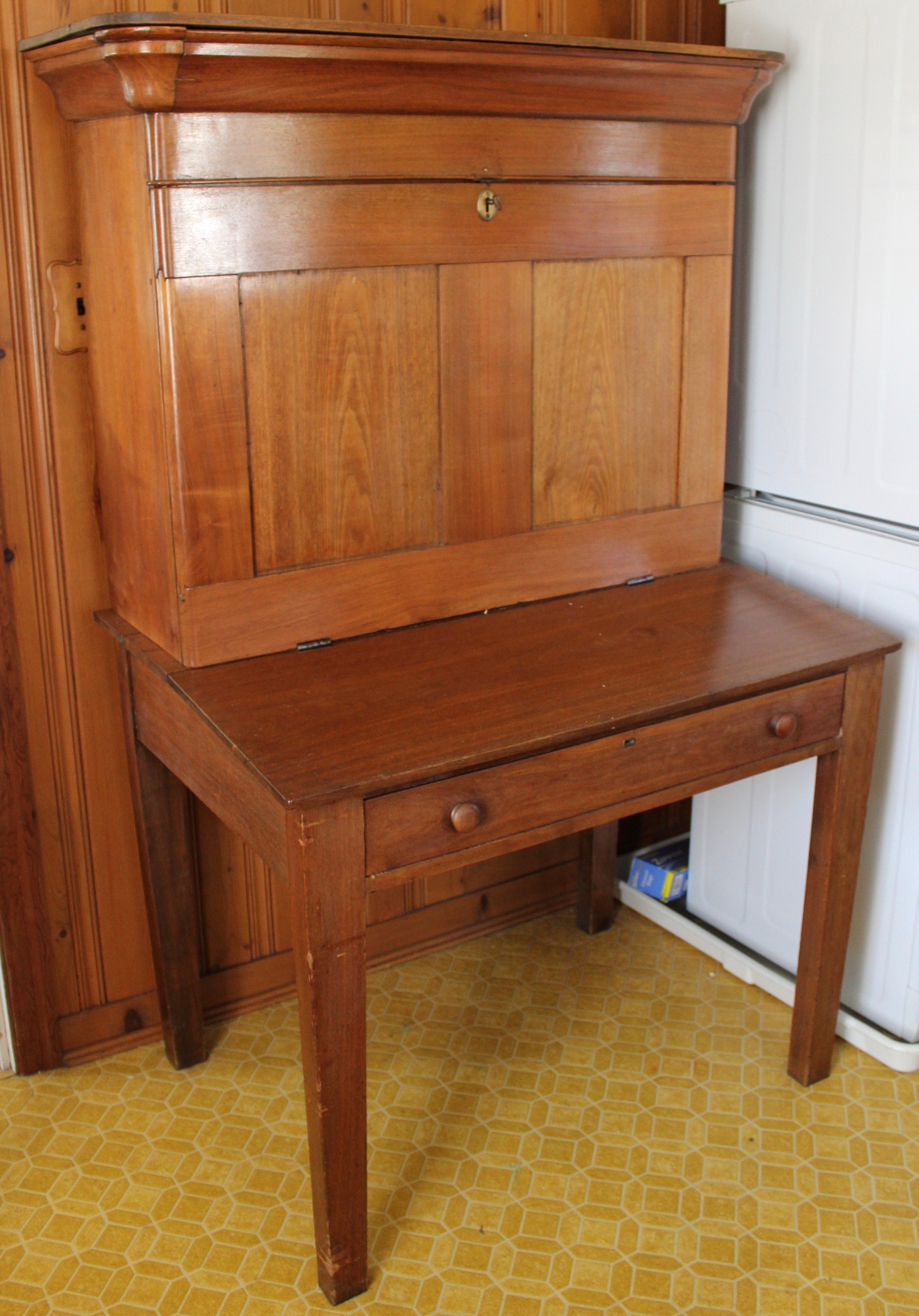 Antique Shaker Hinged Top Secretary Ebth
