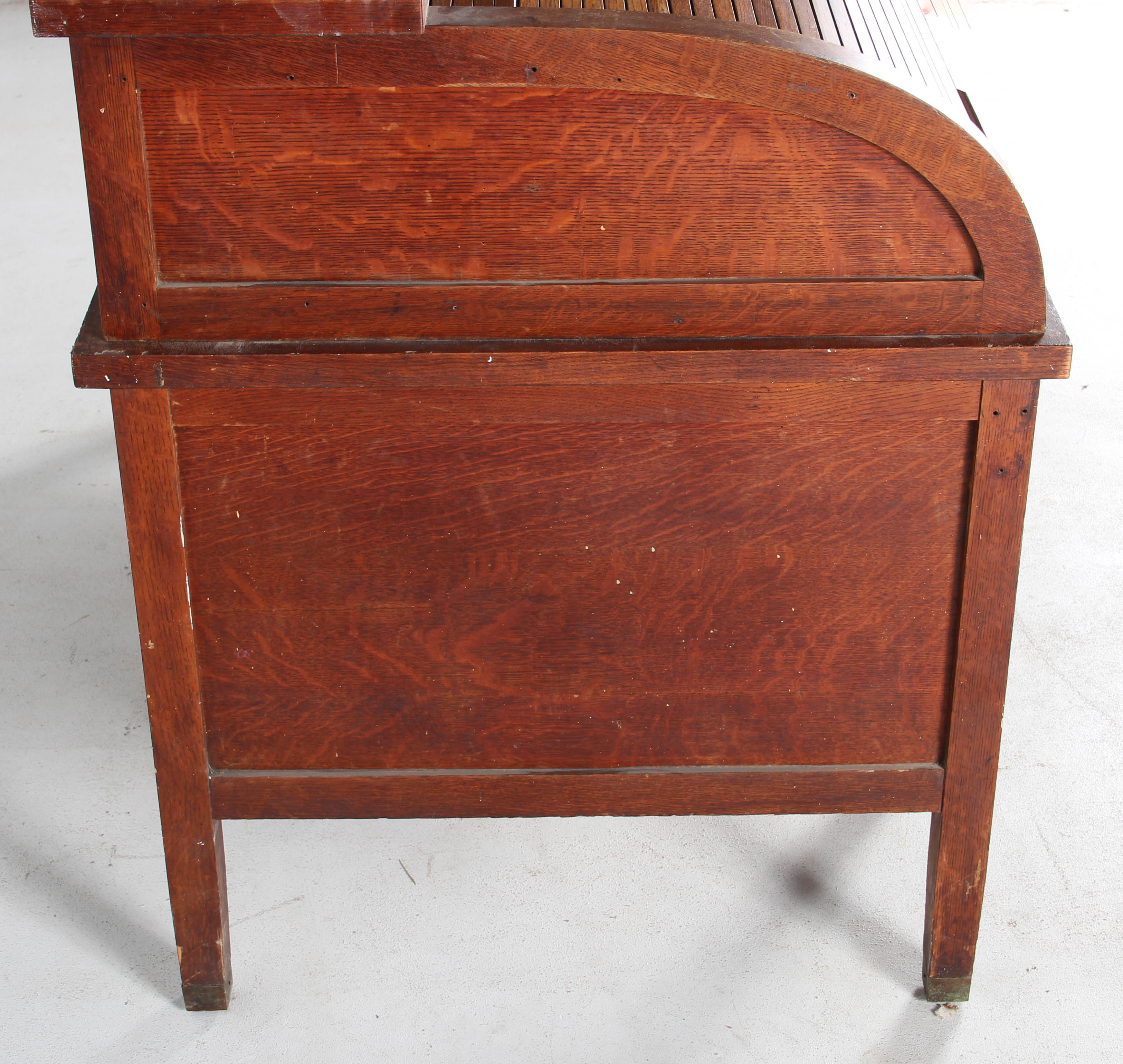 Tiger Oak Roll Top Desk EBTH