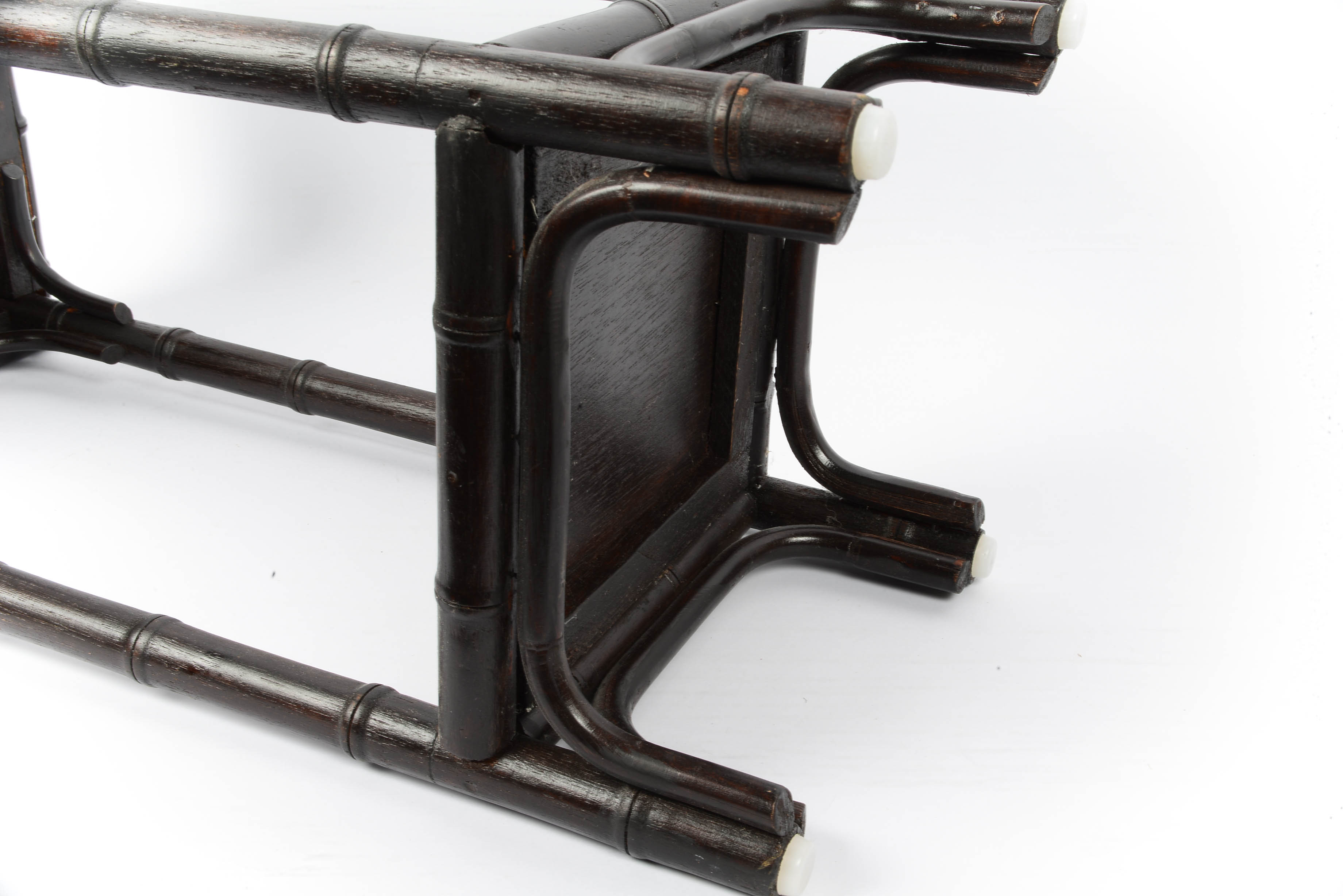 Vintage Ebonized Faux Bamboo Plant Stand EBTH