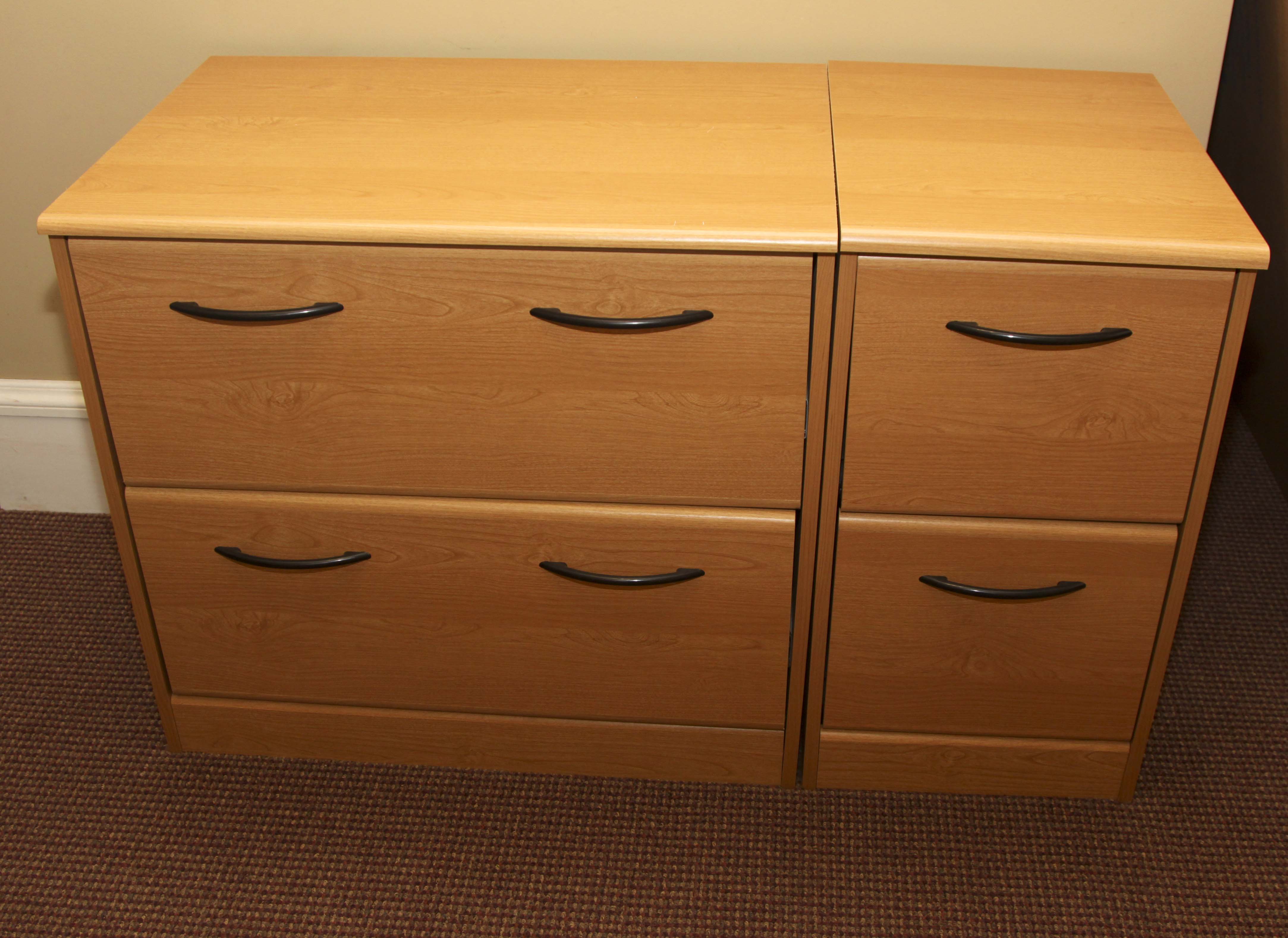 Pair of Sullivan Furniture Wood Laminate File EBTH