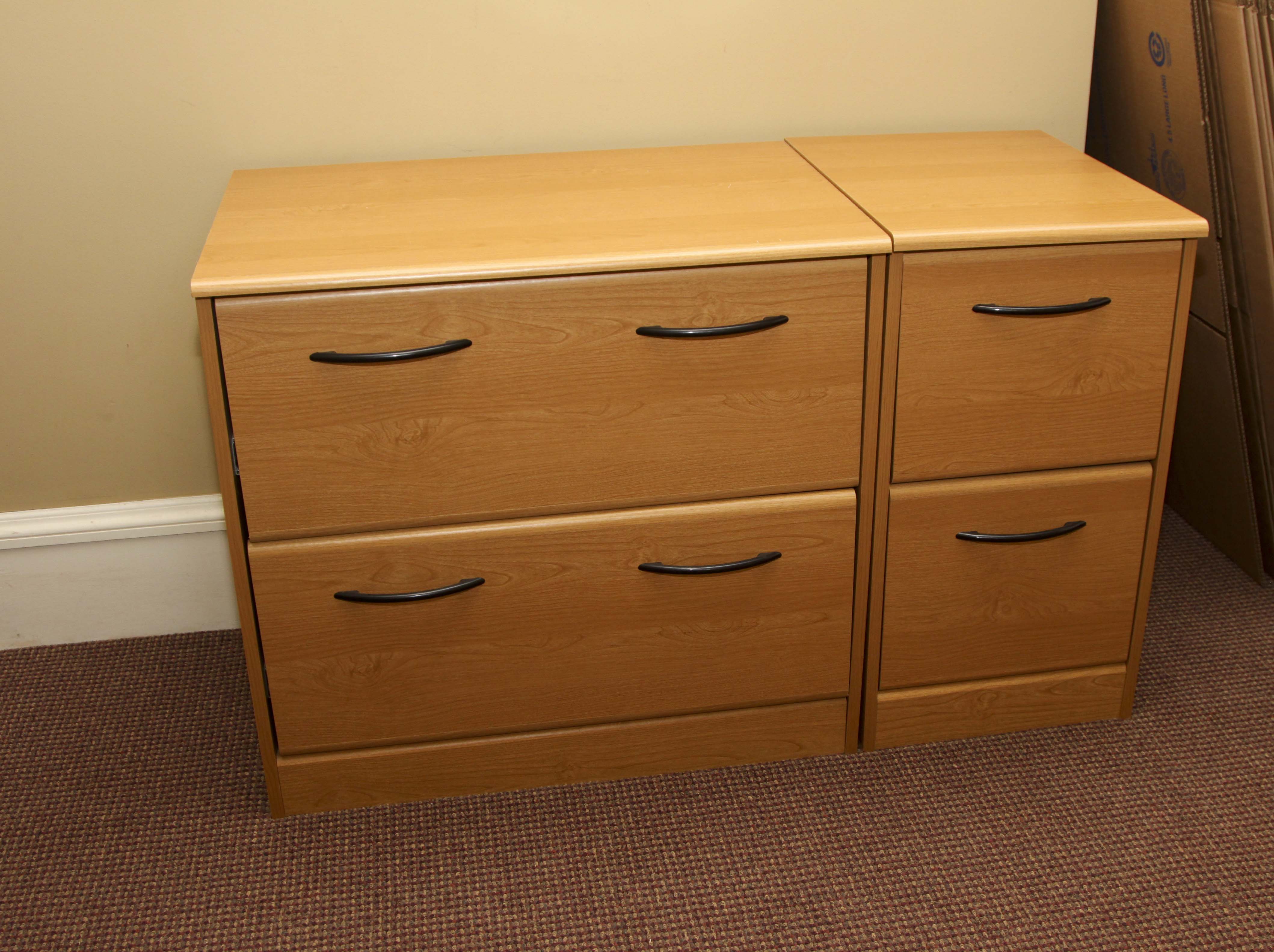 Pair of Sullivan Furniture Wood Laminate File EBTH