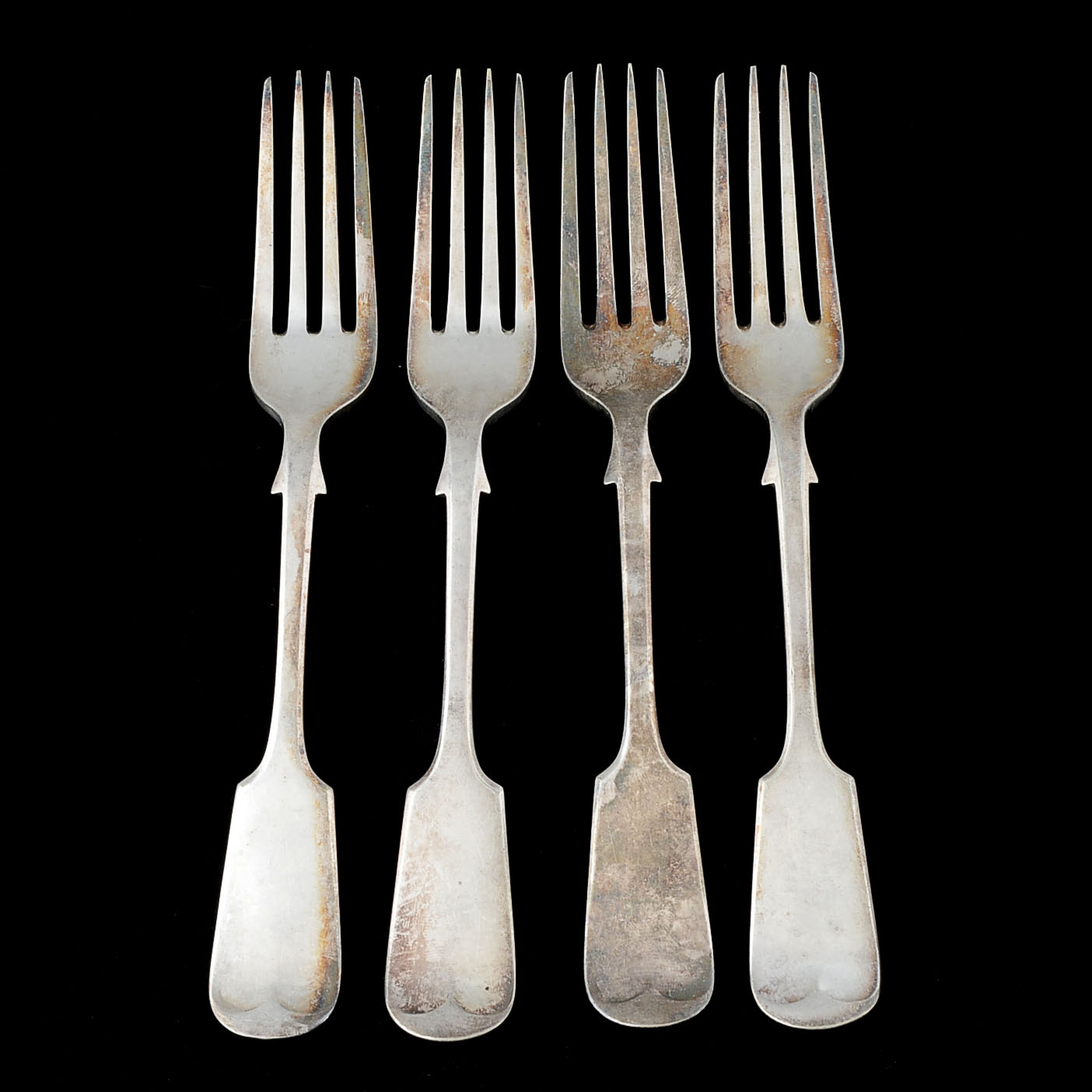 Set of Four James Dixon & Sons Sheffield Silver Plated Forks EBTH