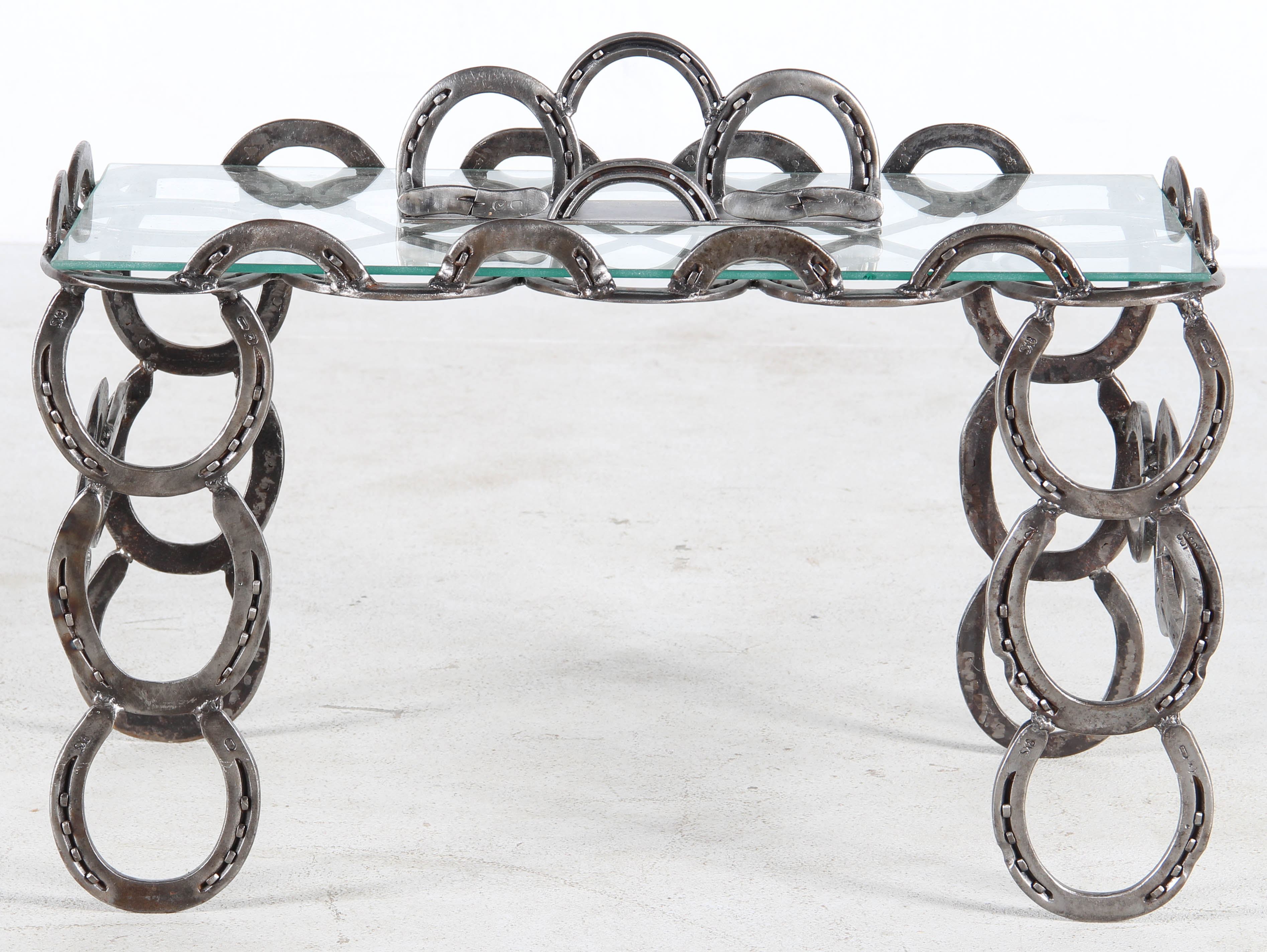 Horseshoe Coffee Table and Small Wall Shelf EBTH