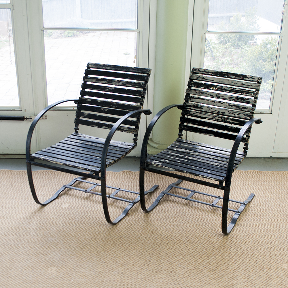 Vintage Metal "Bounce" Chairs | EBTH
