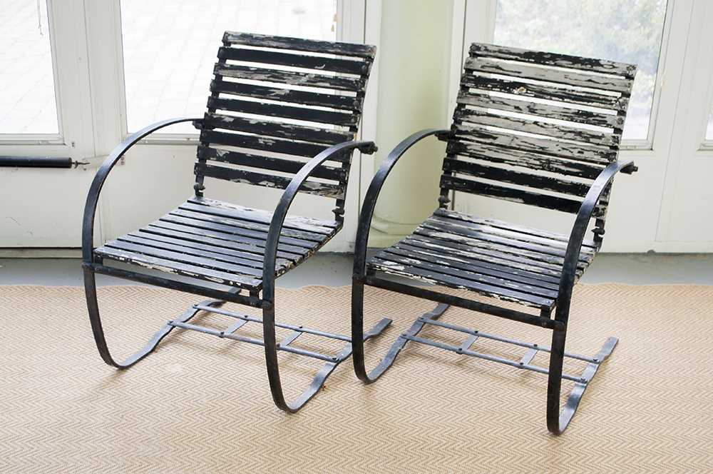Vintage Metal "Bounce" Chairs | EBTH