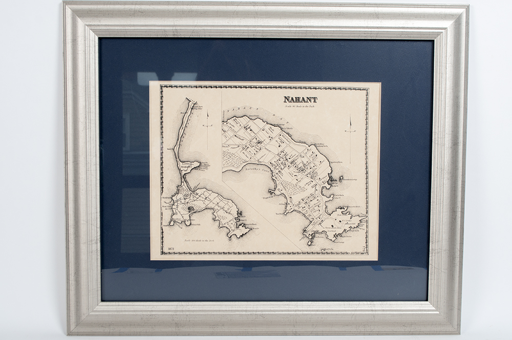 Framed Map of Nahant, Massachusetts EBTH