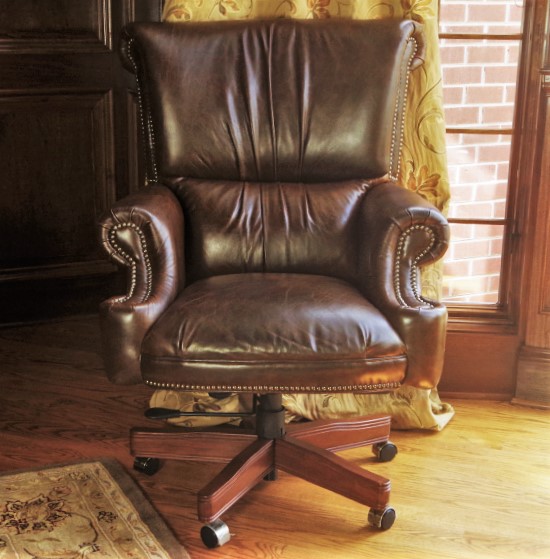 Brown Leather Executive Desk Chair EBTH