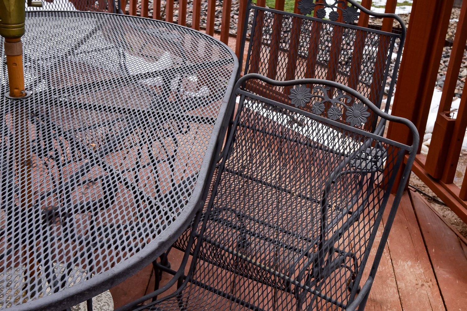 Black Metal Patio Dining Set EBTH