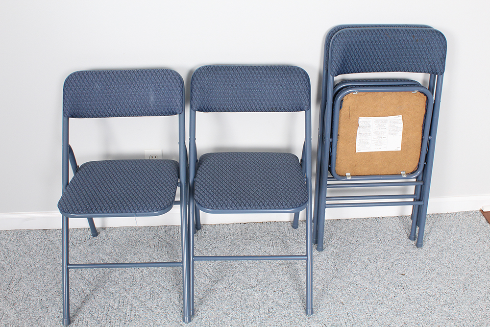 Cosco Blue Folding Card Table and Chairs EBTH