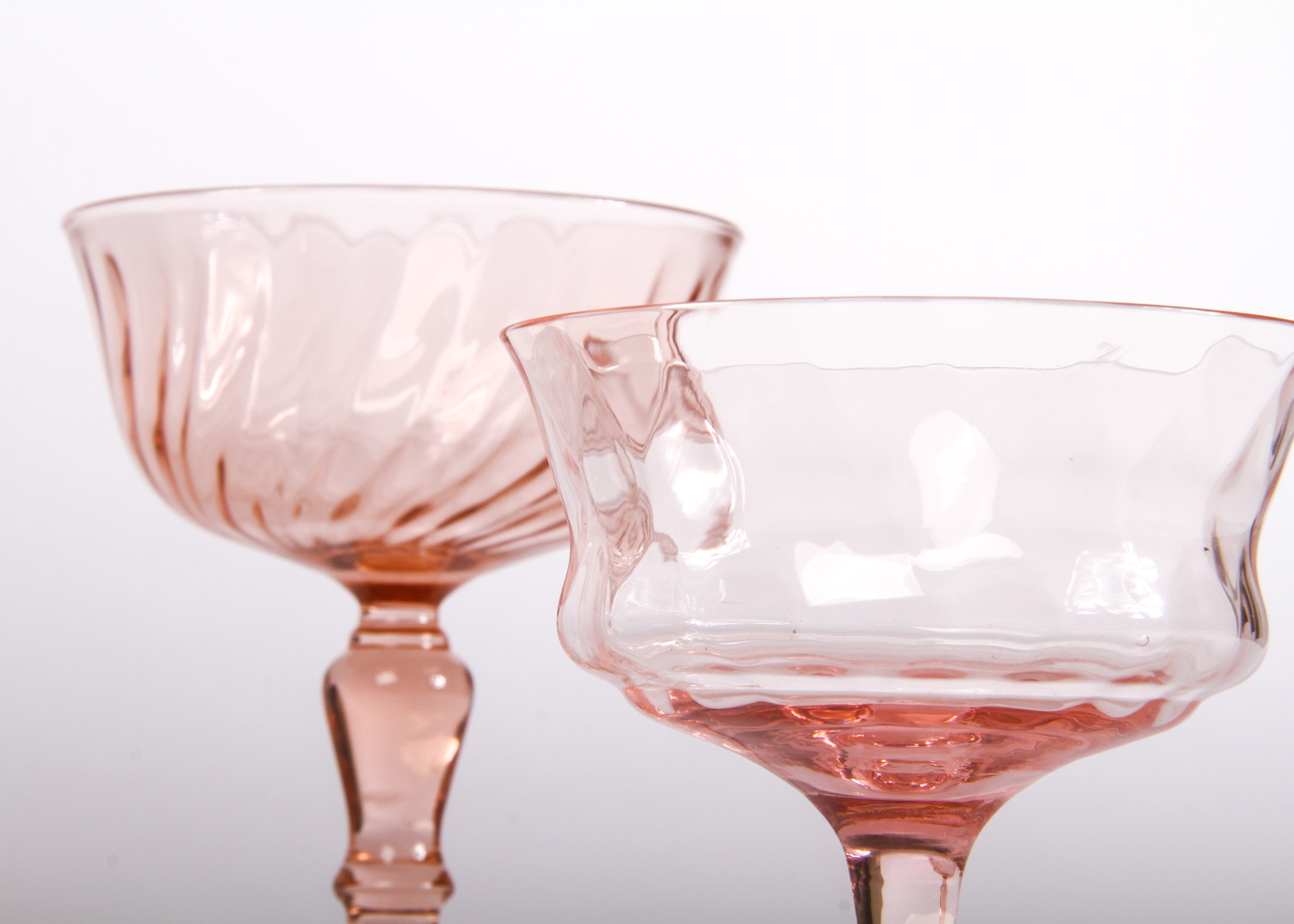 Pink Depression Glass Dessert Cups EBTH