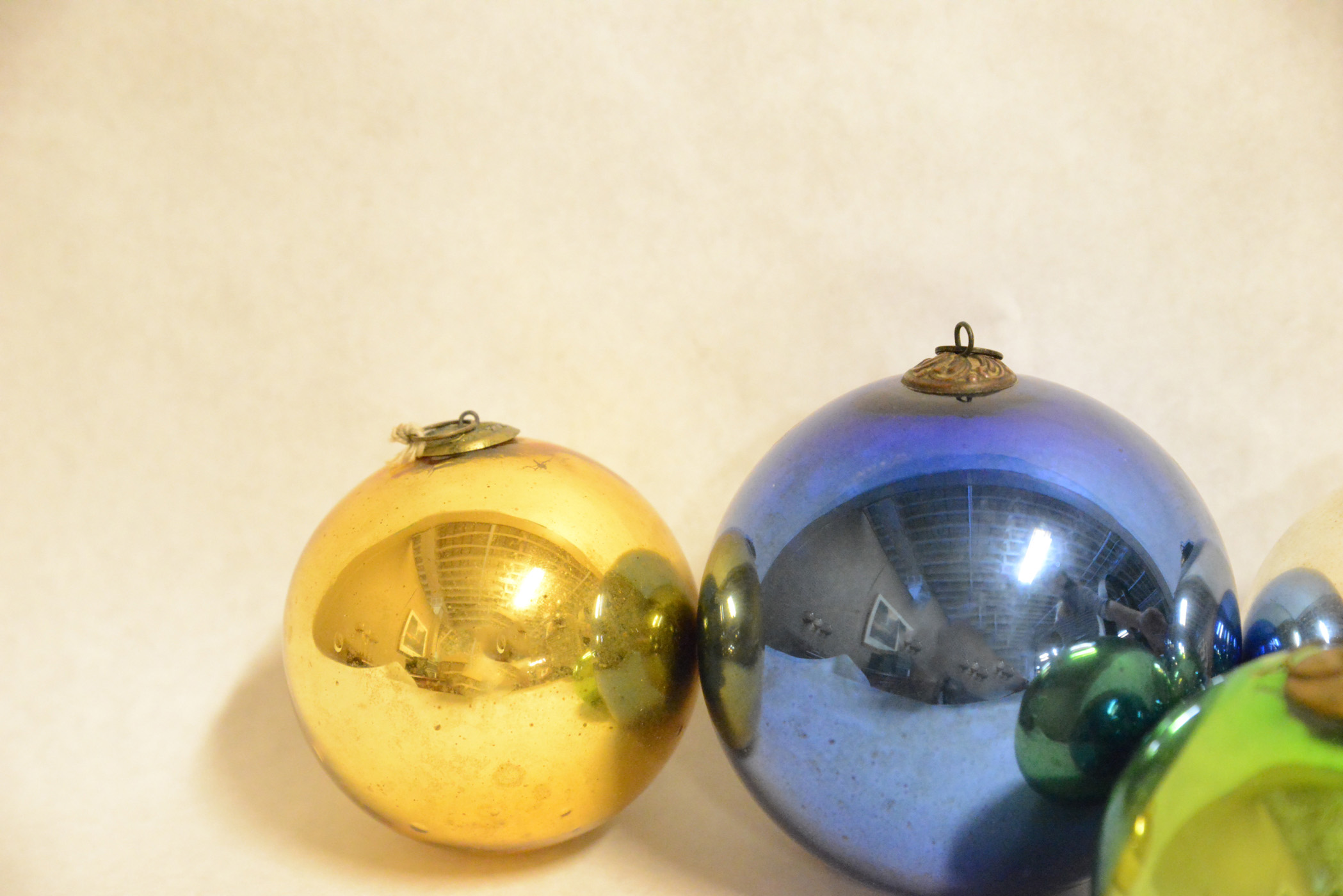 Collection of Antique German Kugel Glass Christmas Ornaments EBTH