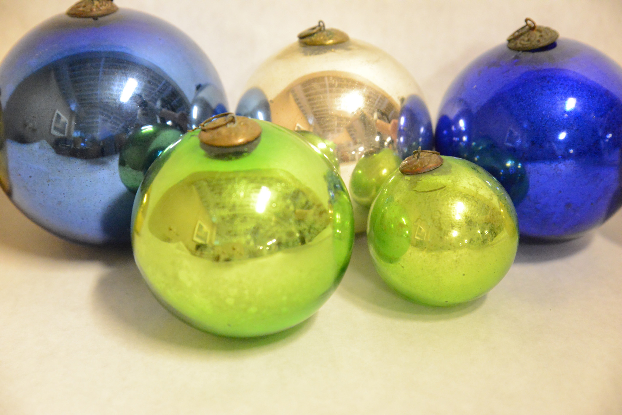 Collection of Antique German Kugel Glass Christmas Ornaments EBTH