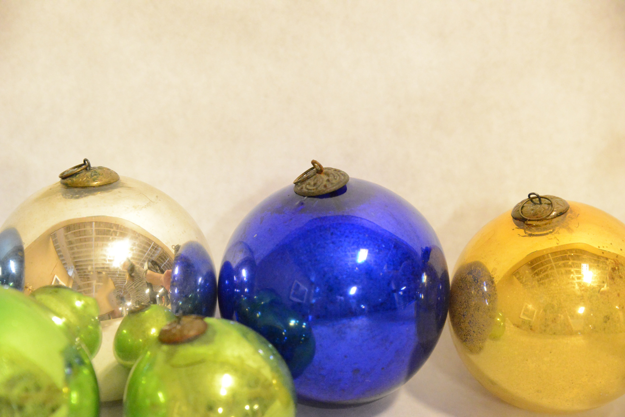 Collection of Antique German Kugel Glass Christmas Ornaments EBTH