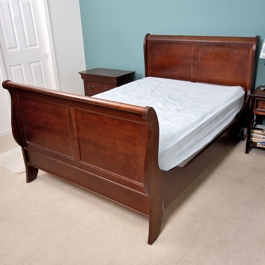 Mahogany Full Size Sleigh Bed Frame EBTH