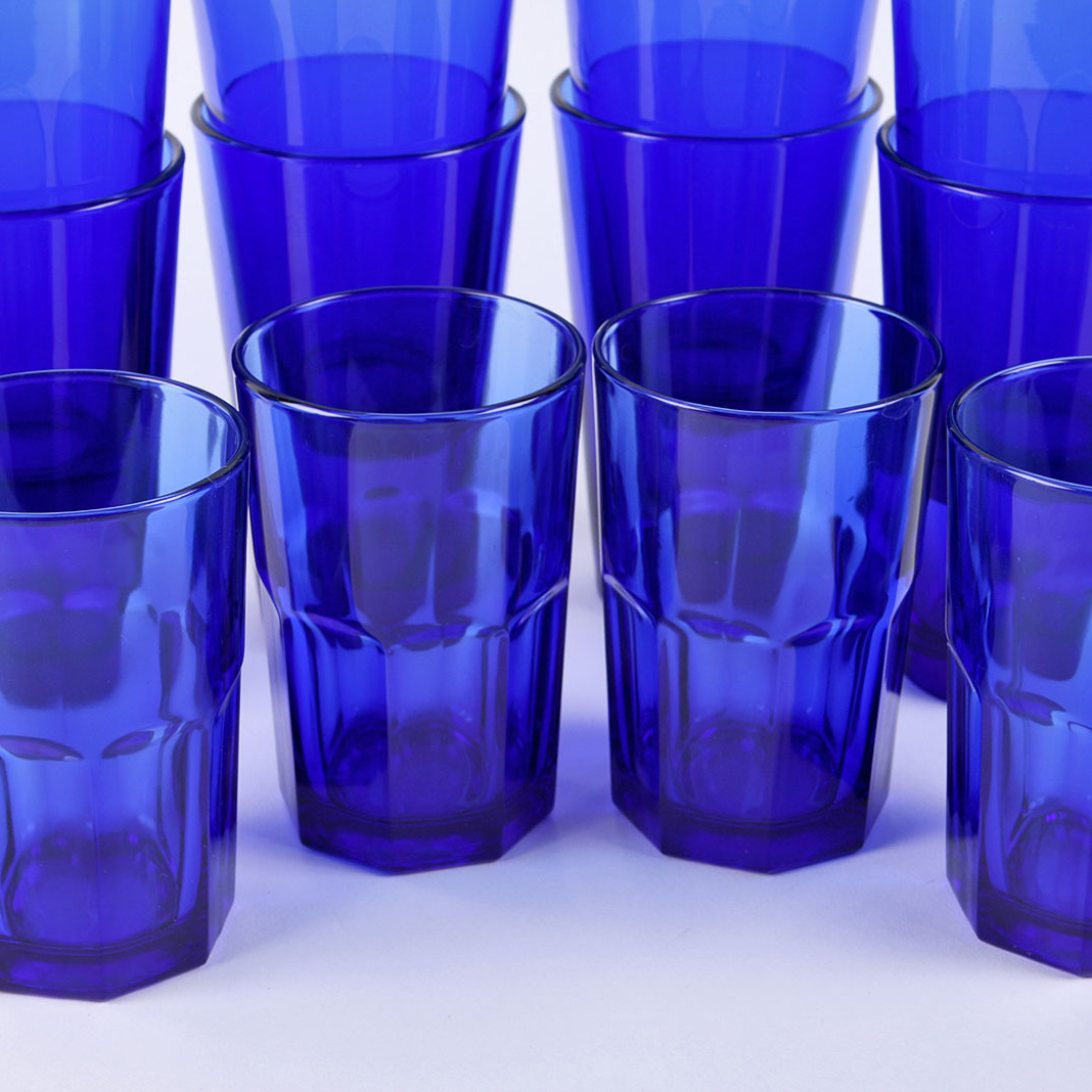 Blue Glass Drinking Glasses EBTH