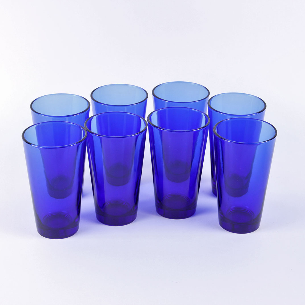 Blue Glass Drinking Glasses EBTH