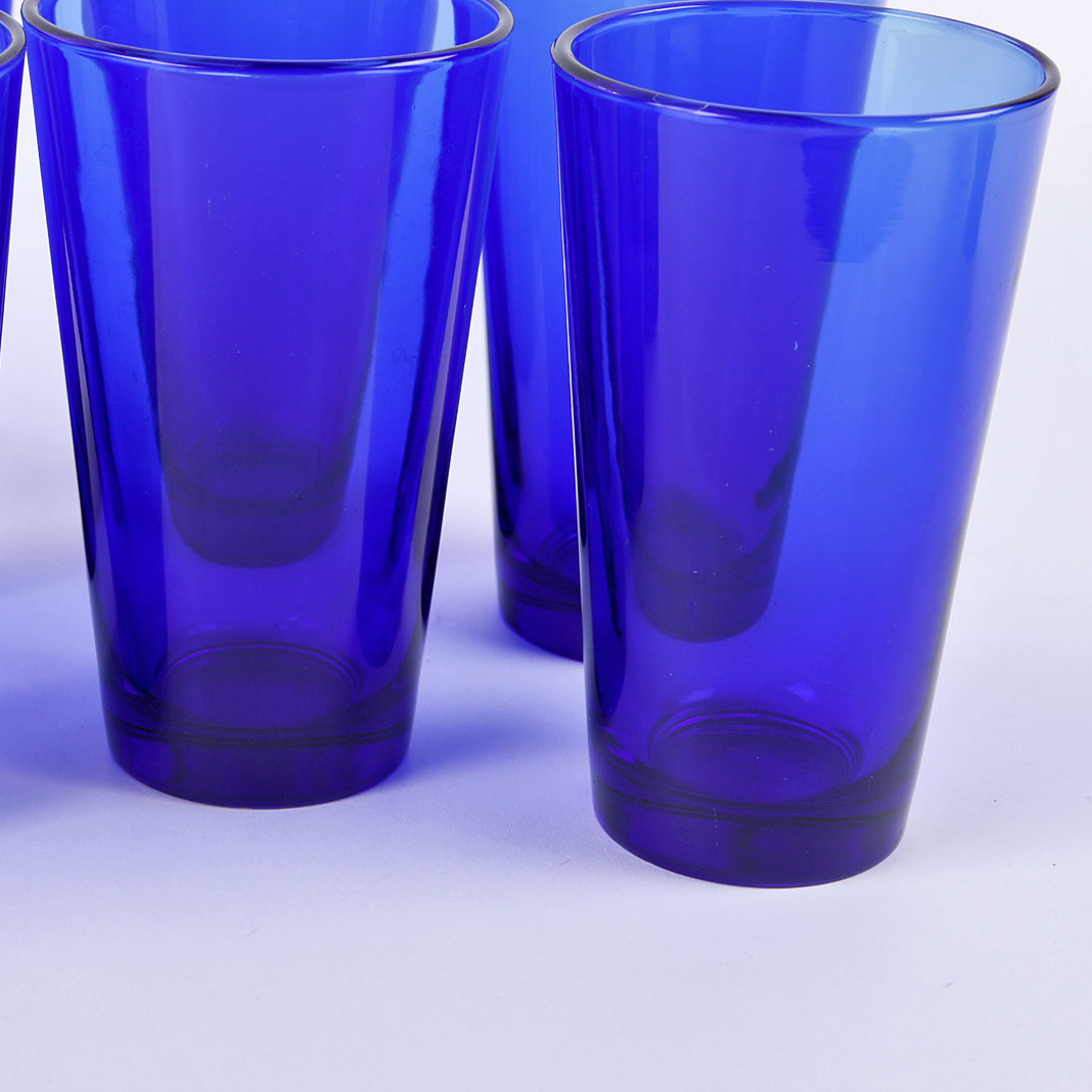 Blue Glass Drinking Glasses EBTH