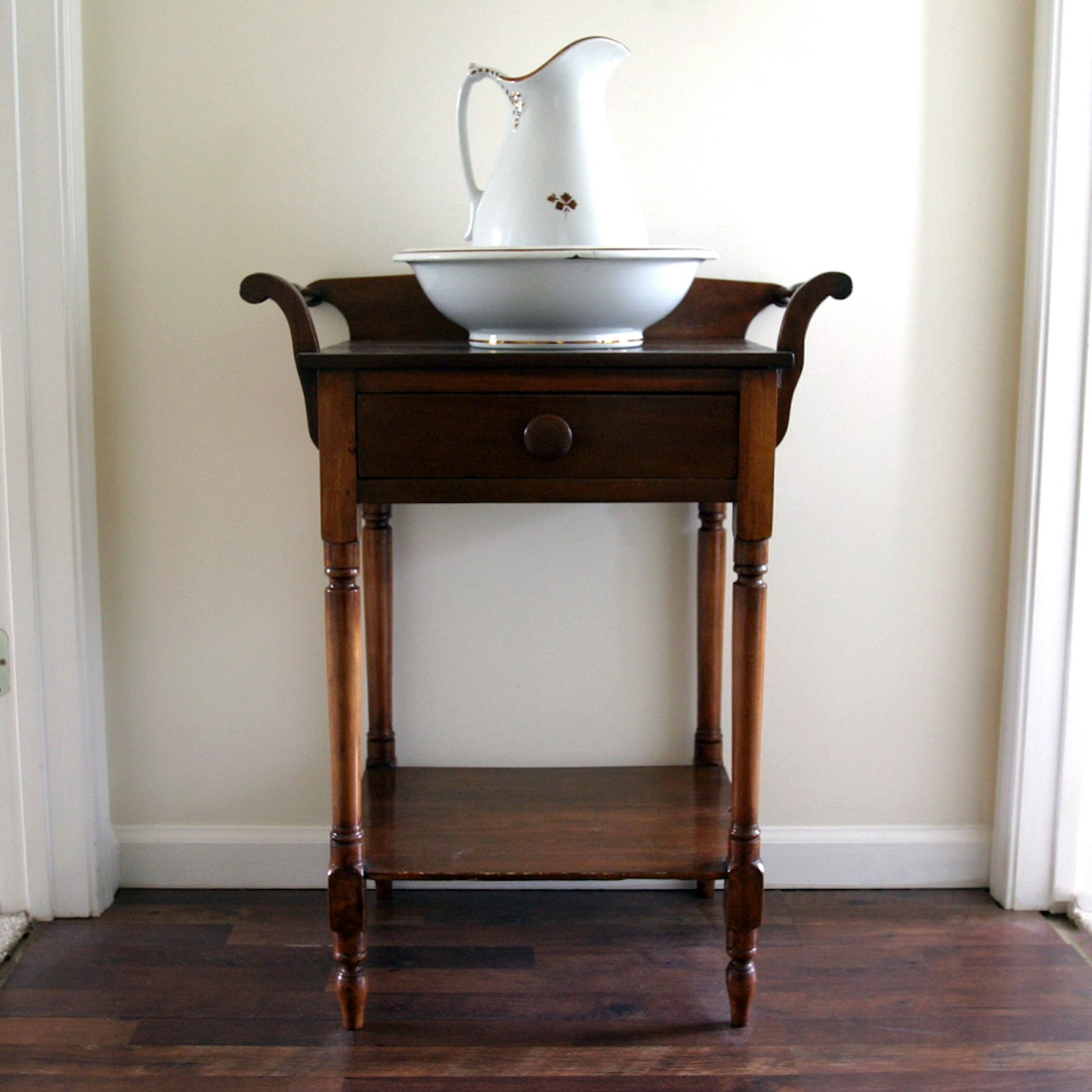 Antique Washstand With Pitcher and Basin EBTH