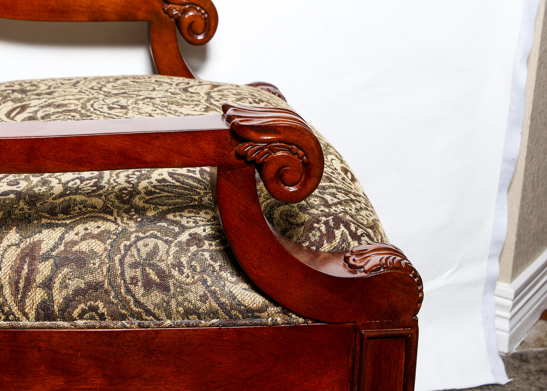 Bombay Upholstered Wood Accent Chair EBTH