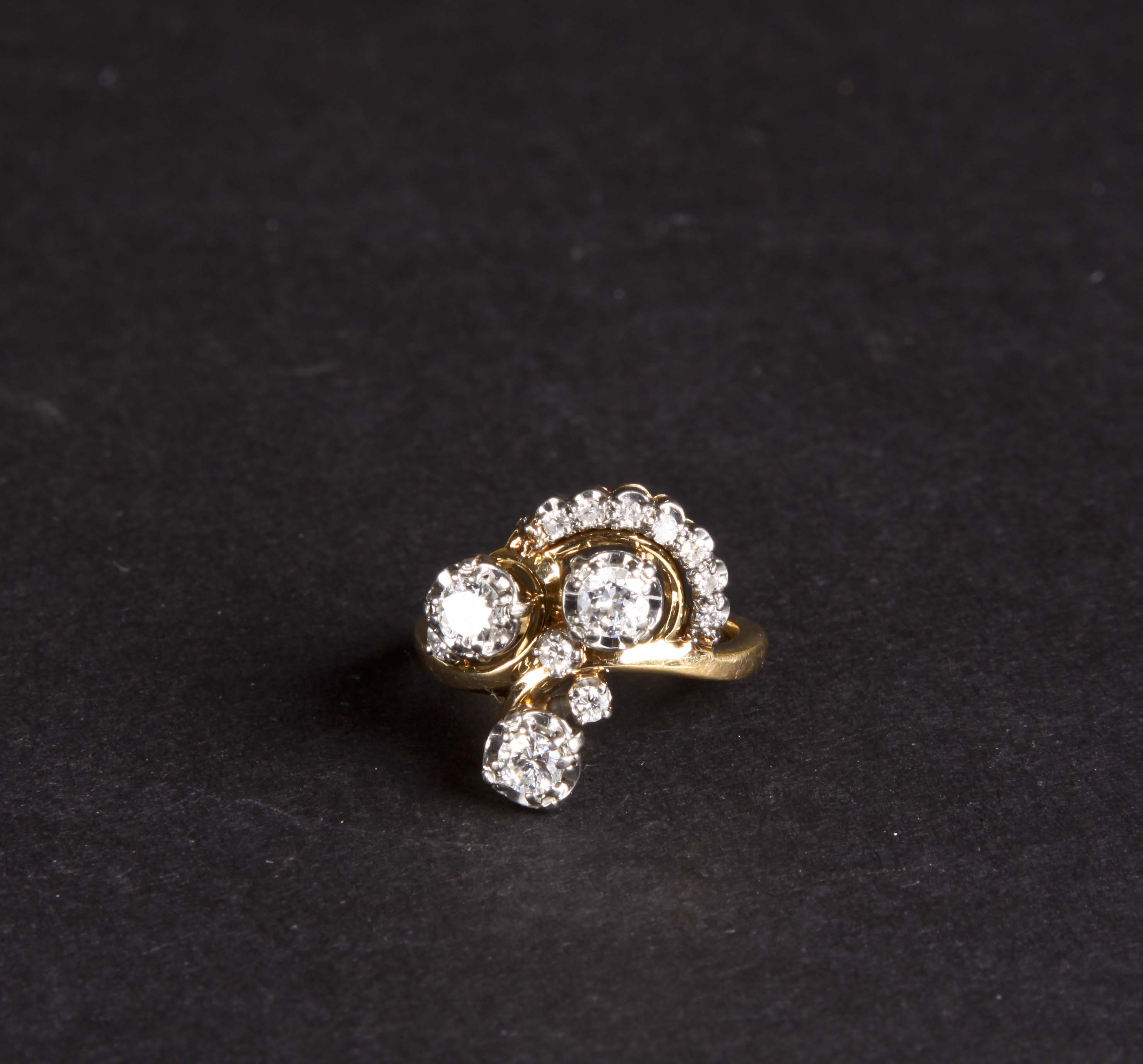 18K Yellow Gold and Diamond Dress Ring EBTH
