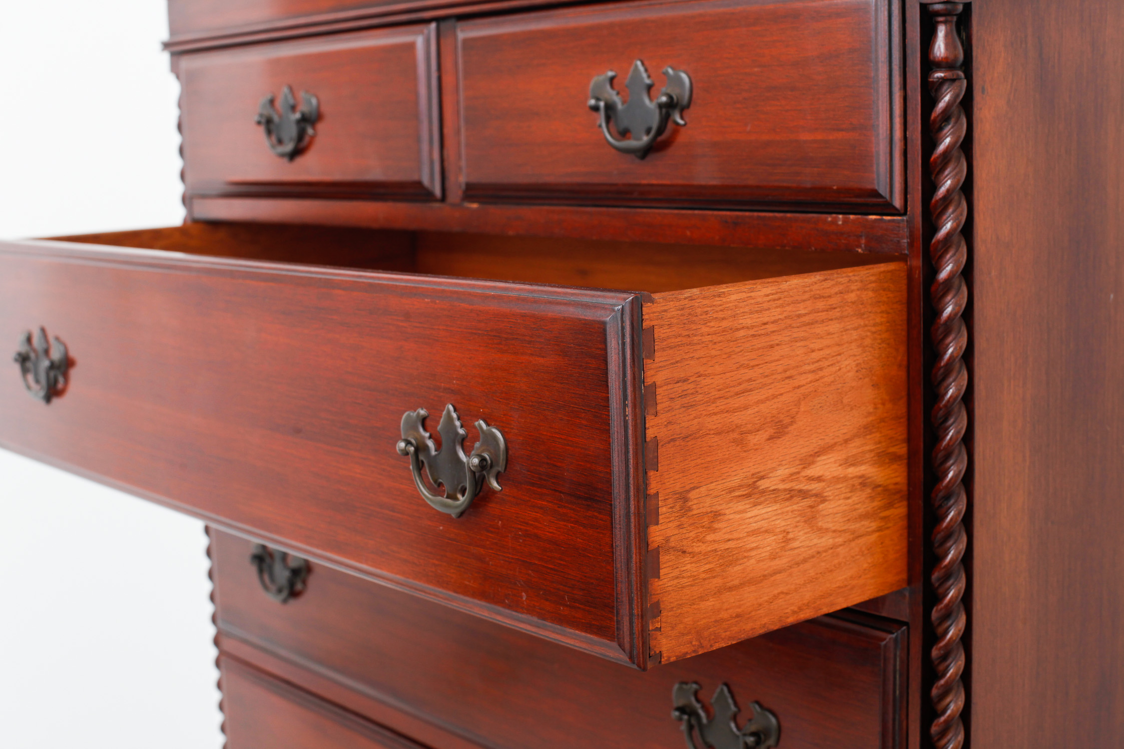 Chippendale Davis Cabinet Company Bonnet Top Mahogany ...