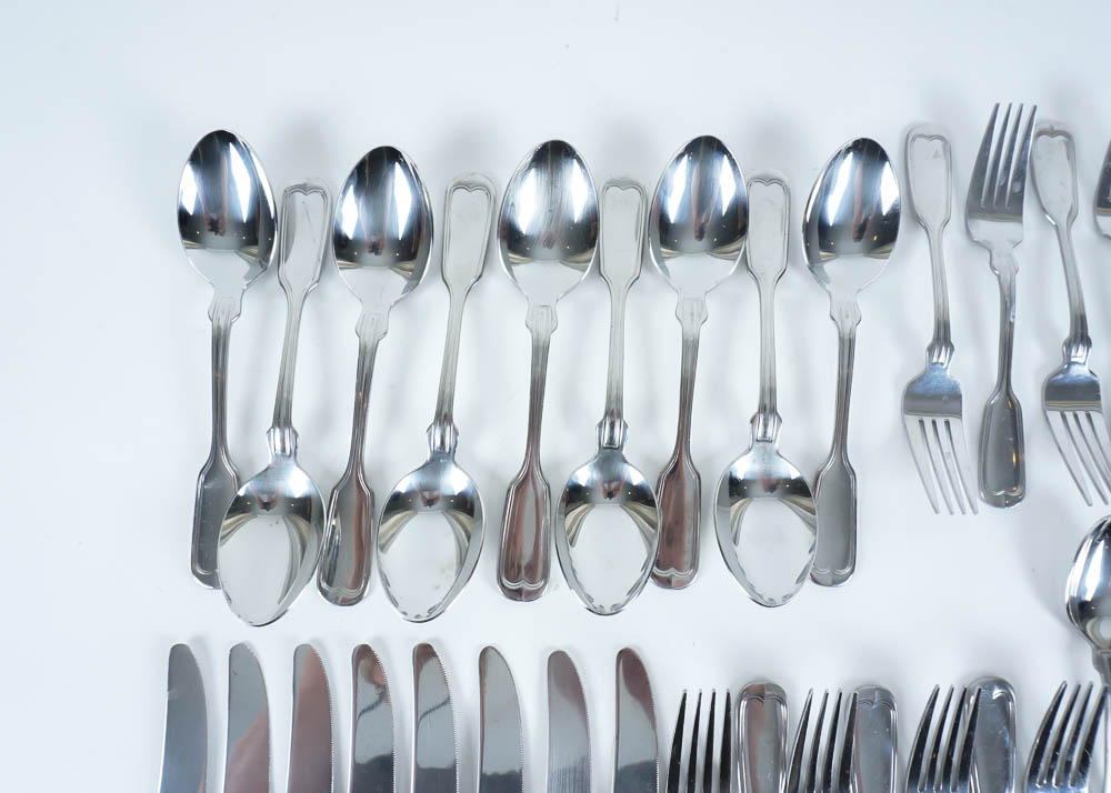 Leonard Stainless Steel Flatware Set EBTH