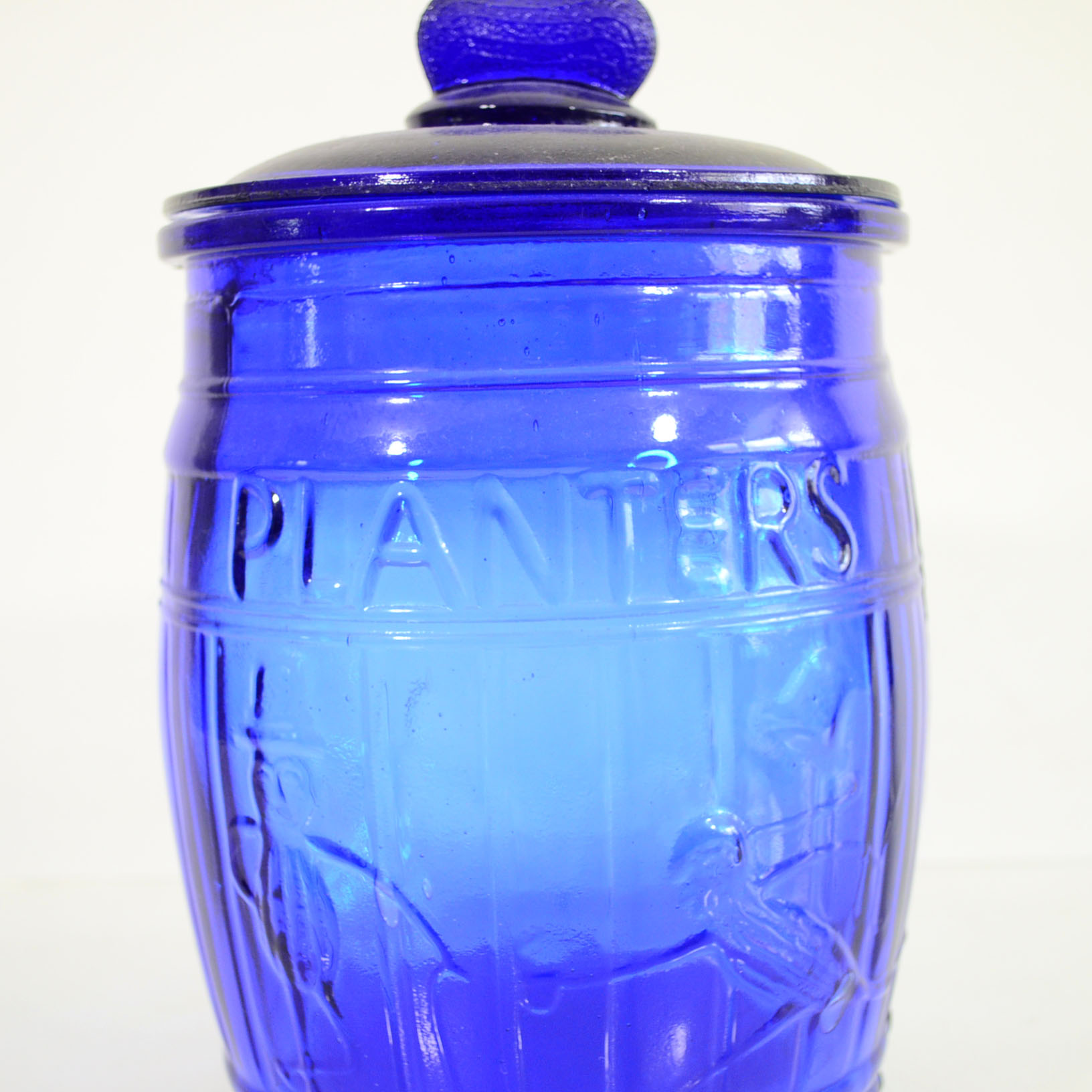 Vintage Cobalt Blue Glass Planters Peanut Jar EBTH