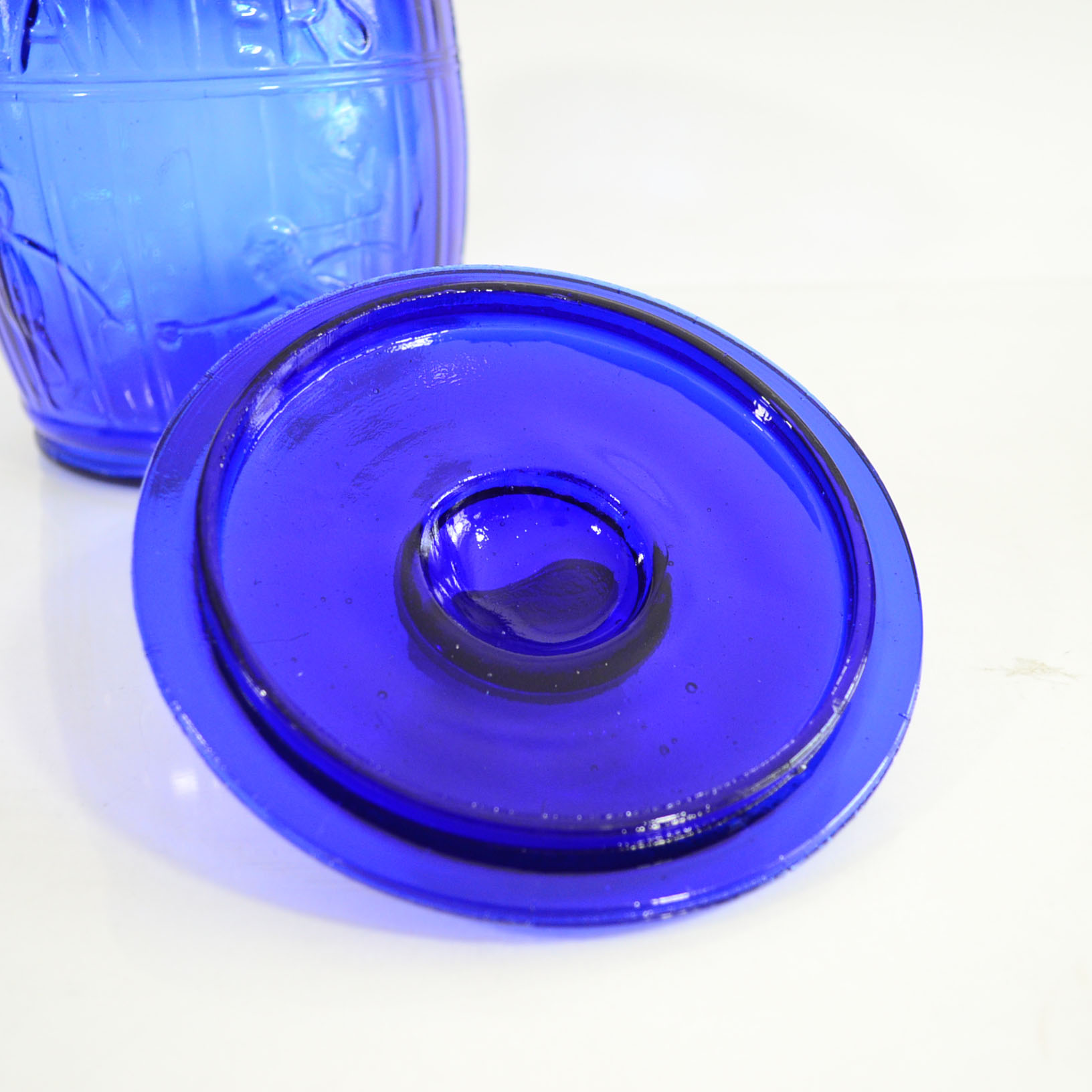 Vintage Cobalt Blue Glass Planters Peanut Jar EBTH