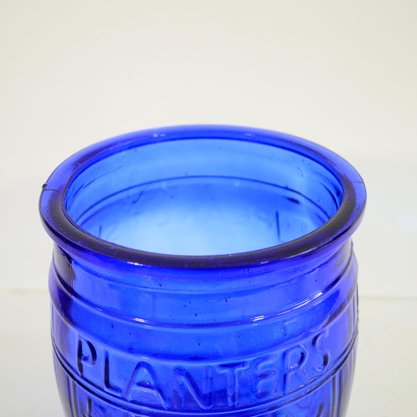 Vintage Cobalt Blue Glass Planters Peanut Jar EBTH