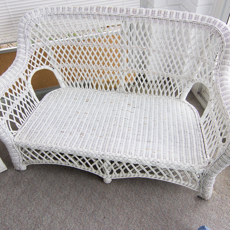 Wicker Loveseat and Chair EBTH