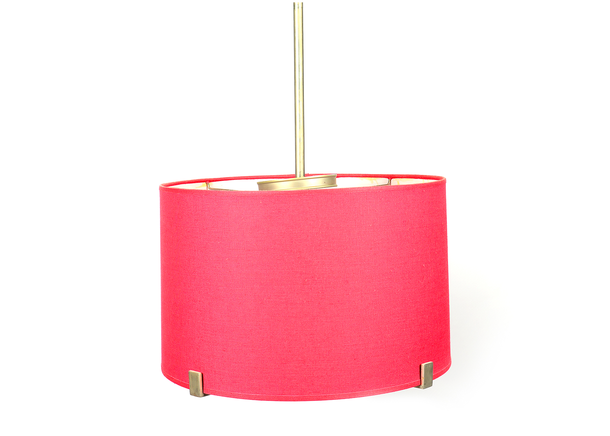 red drum shade chandelier