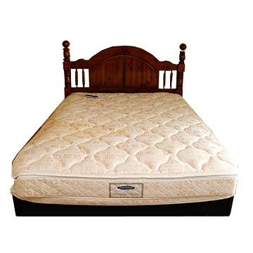 Knotty Pine Headboard and Rails with Sleep Number Mattress EBTH