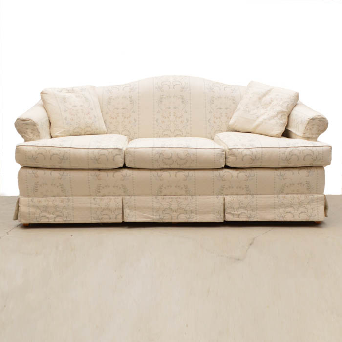 Highland House Camel Back Three Cushion Couch Ebth