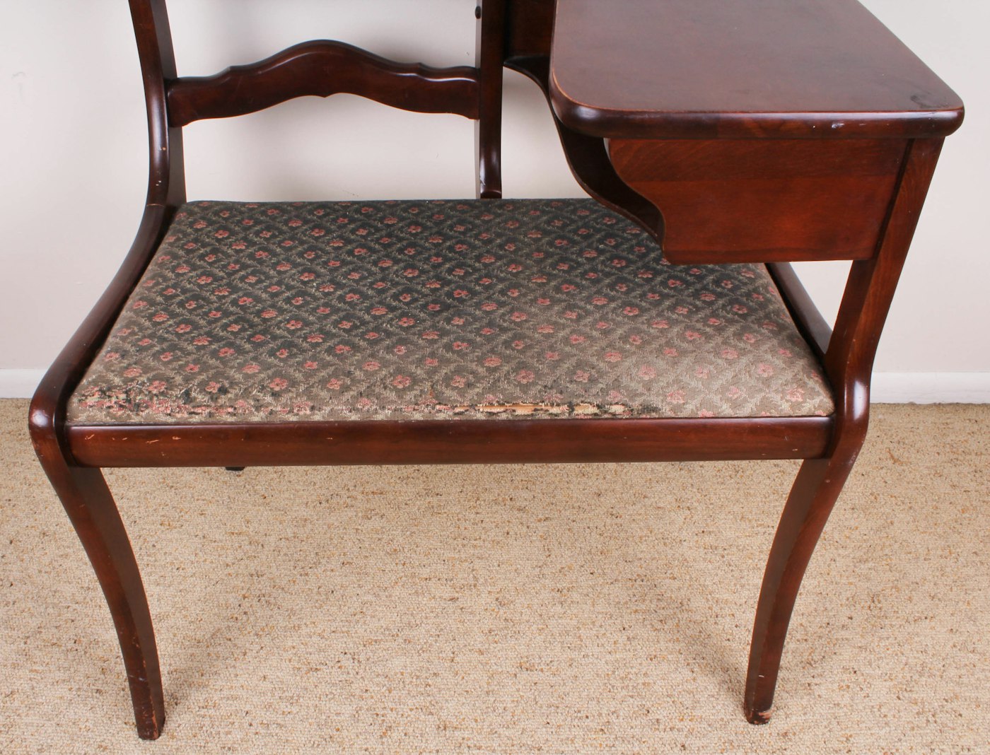 Antique Gossip Bench Phone Table Vintage Mahogany 'Gossip Bench' Telephone Table | EBTH