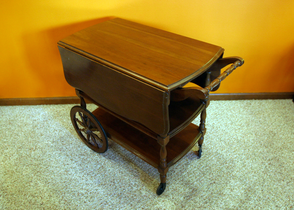 DropLeaf Tea Cart EBTH