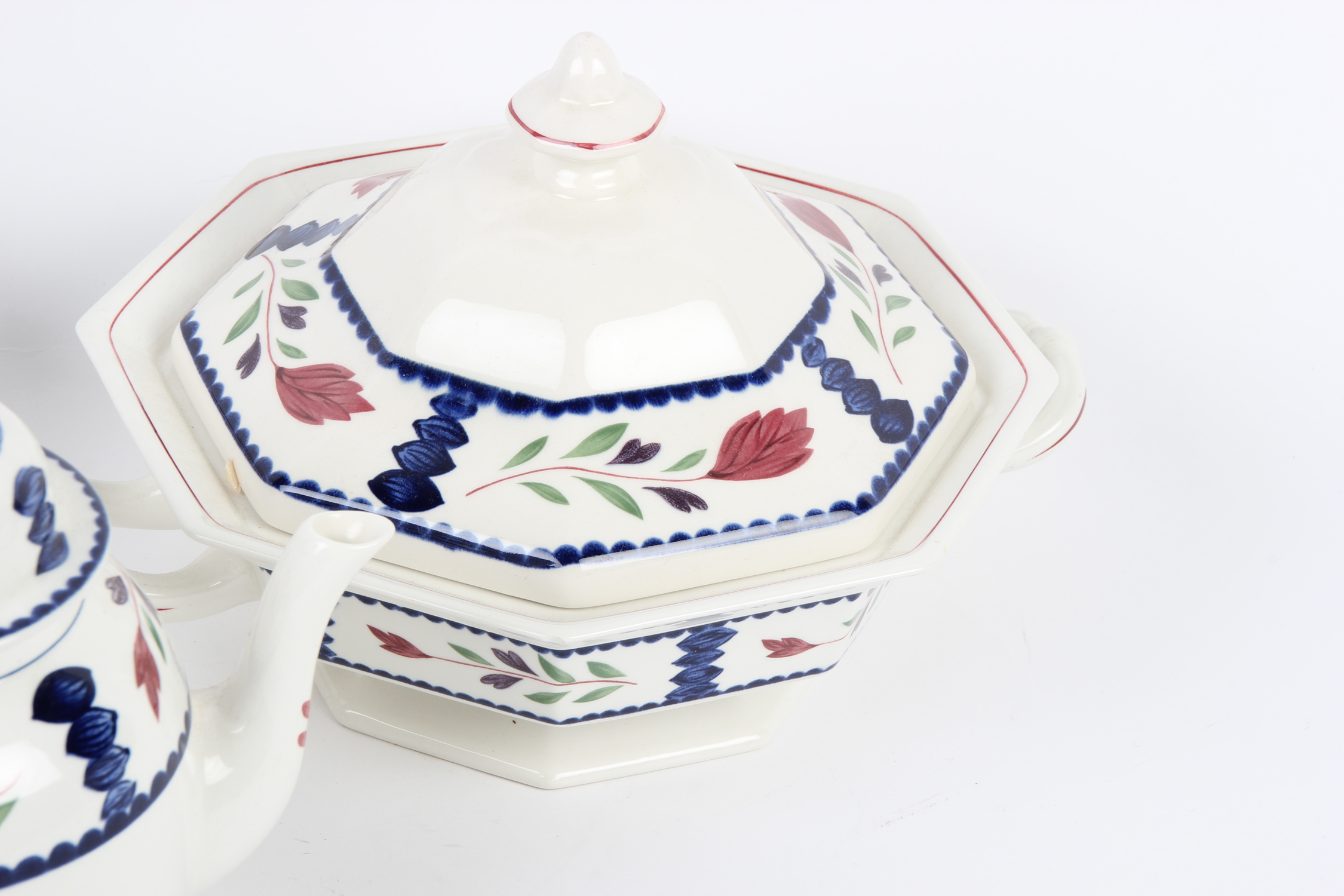 Adams English Ironstone "Lancaster" Serving Dishes and Teapot EBTH