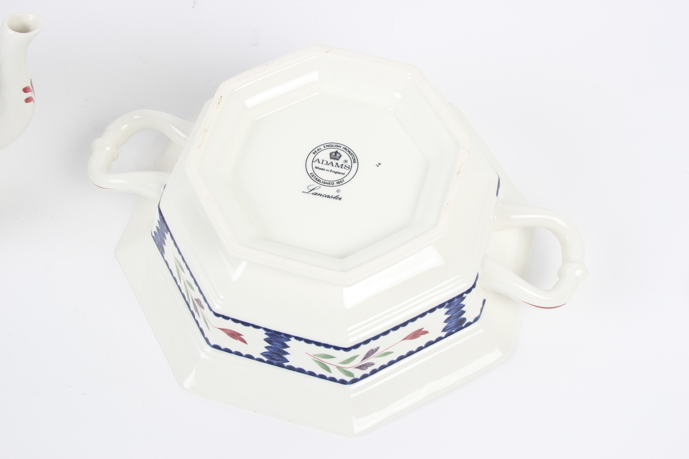 Adams English Ironstone "Lancaster" Serving Dishes and Teapot EBTH