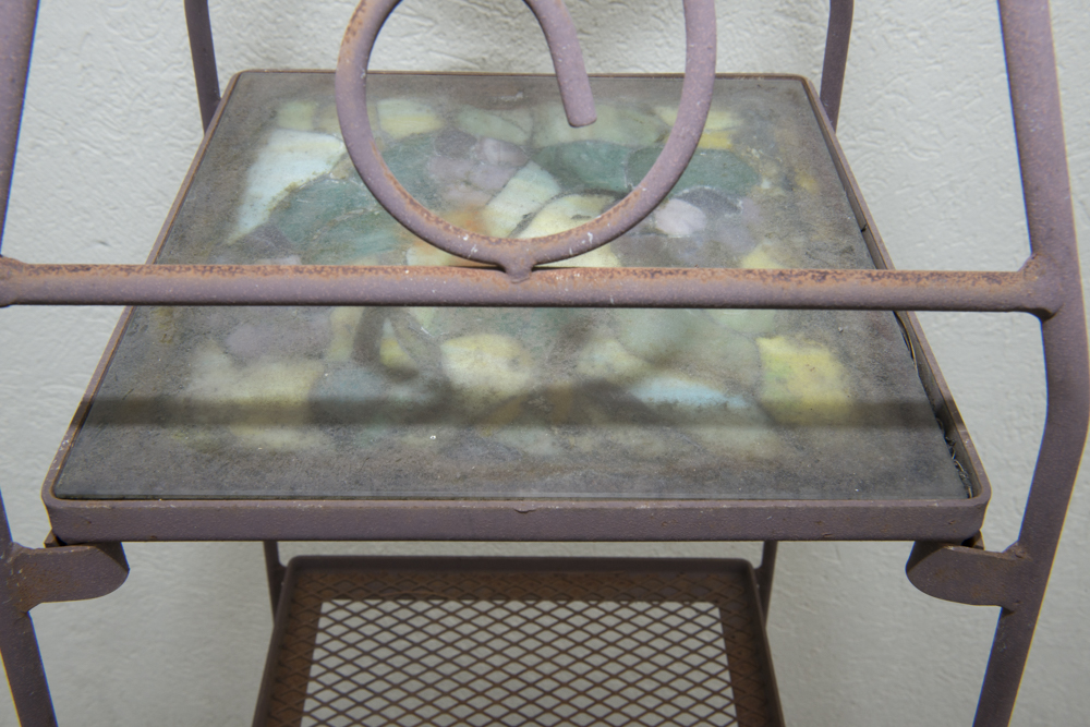 Iron and Stained Glass Stand EBTH