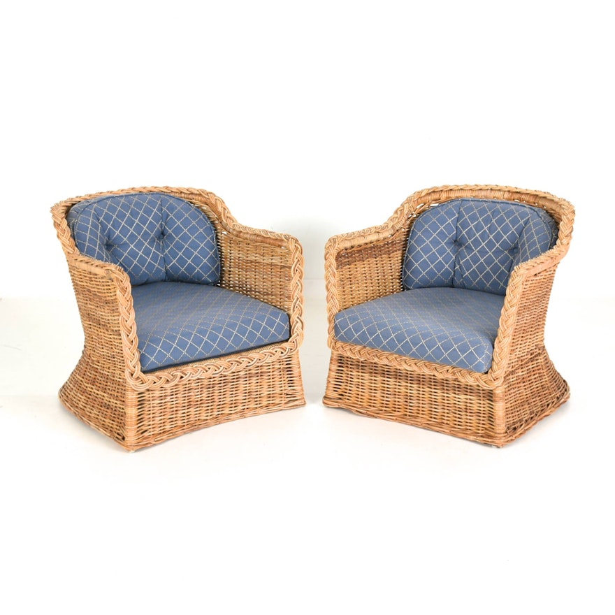 Woven Wicker Accent Chairs | EBTH