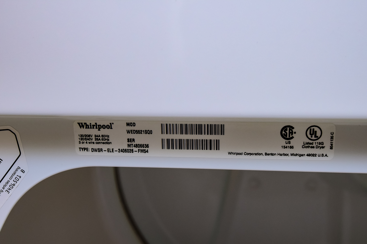 Whirlpool Washer and Dryer Set EBTH