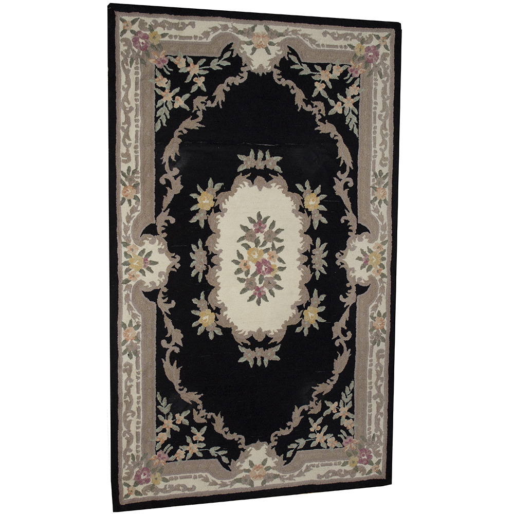 Hand Tufted Wool Floral Area Rug EBTH