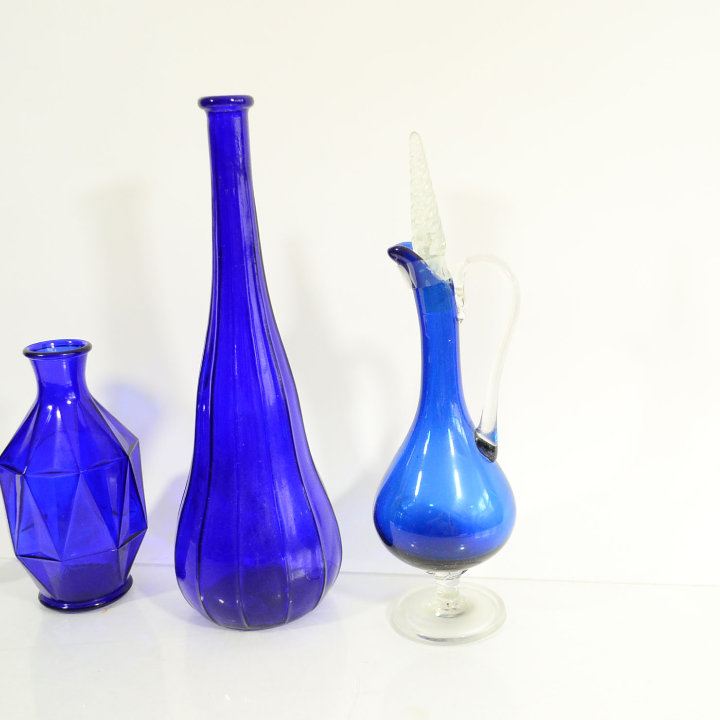 Collection Of Blue Glass Decor | EBTH