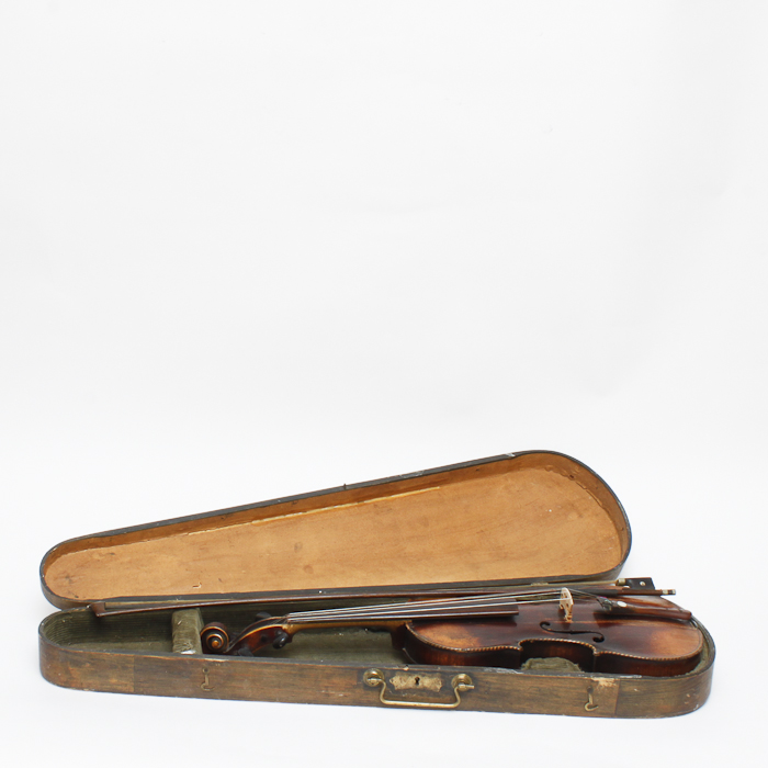 Antique Violin with Handcrafted Mother of Pearl Inlaid Design EBTH