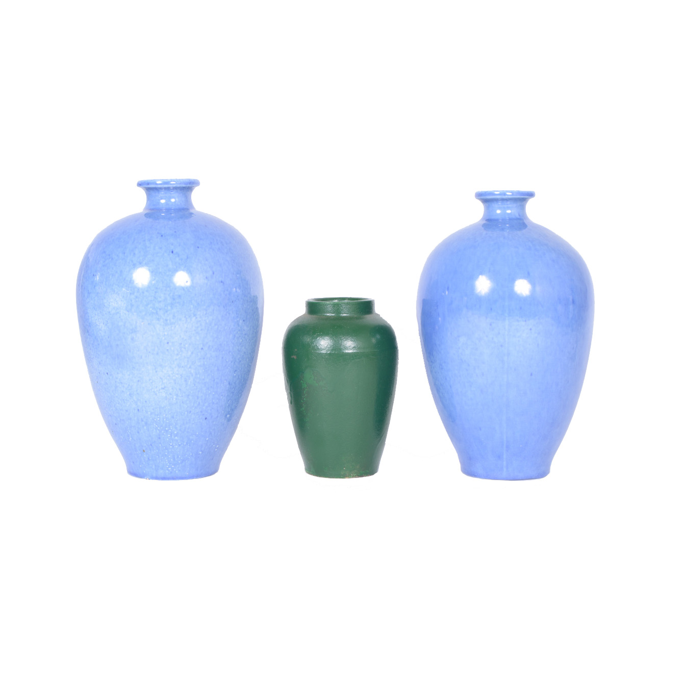 Trio of Indianapolis AMACO Pottery Vases EBTH