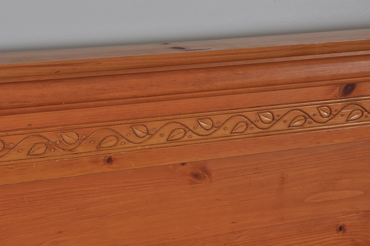 Full Size Knotty Pine Headboard and Footboard with Frame EBTH