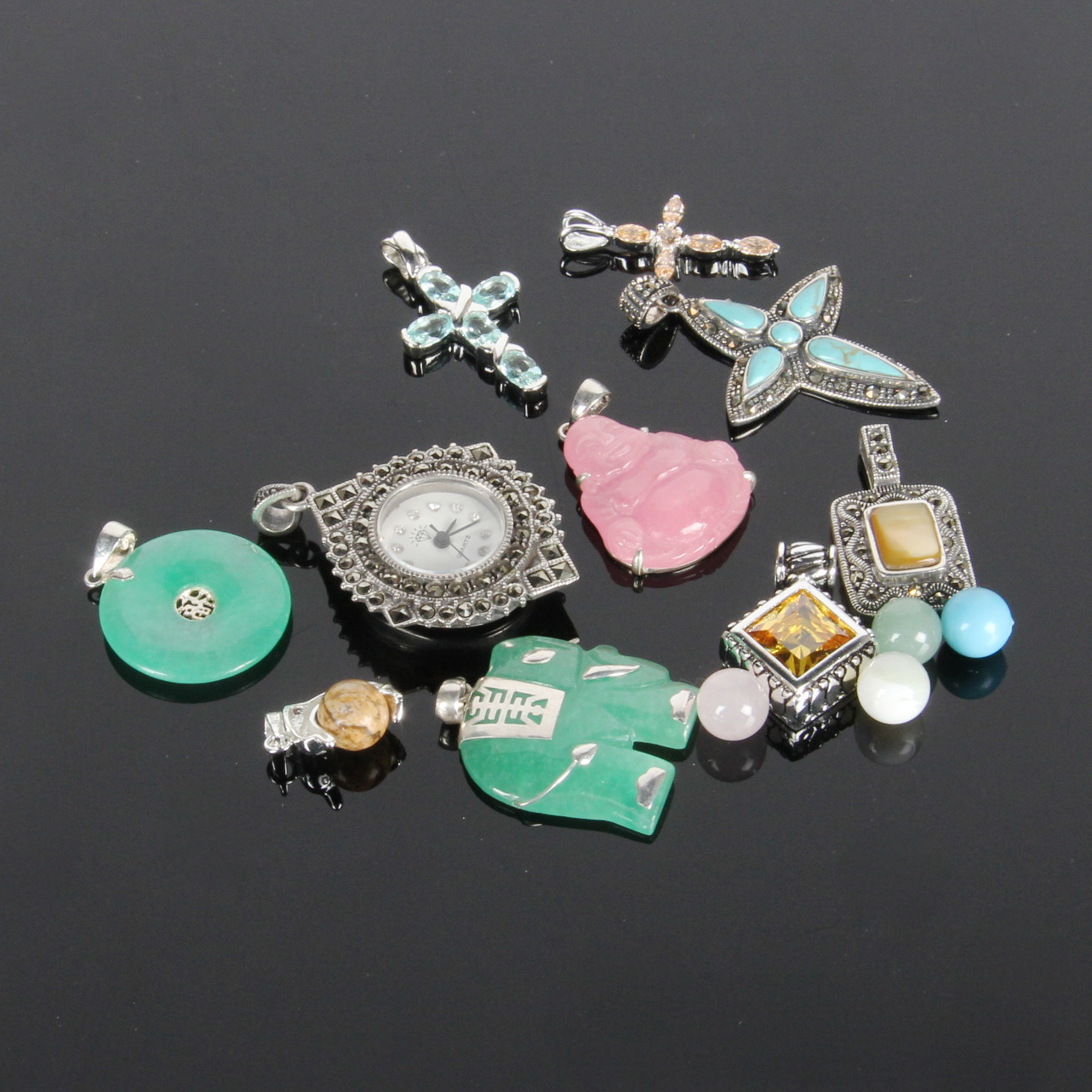 Assortment of Sterling Silver Pendants EBTH