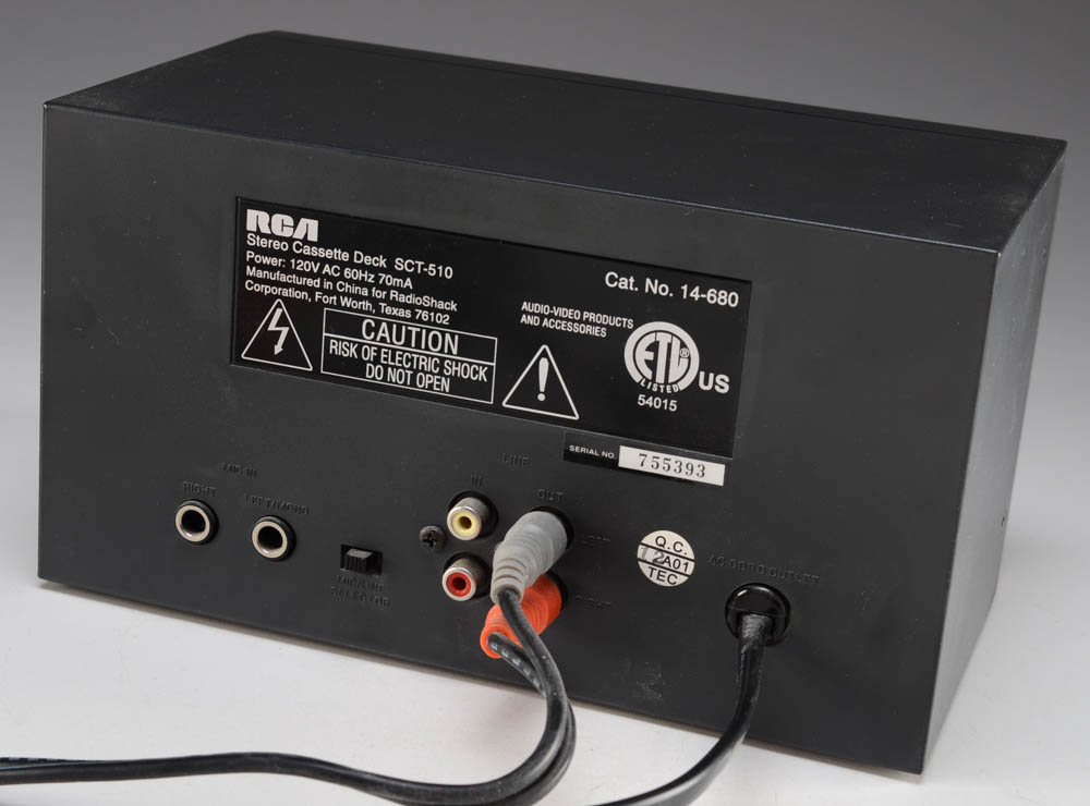 RCA SCT510 Stereo Cassette Tape Deck EBTH