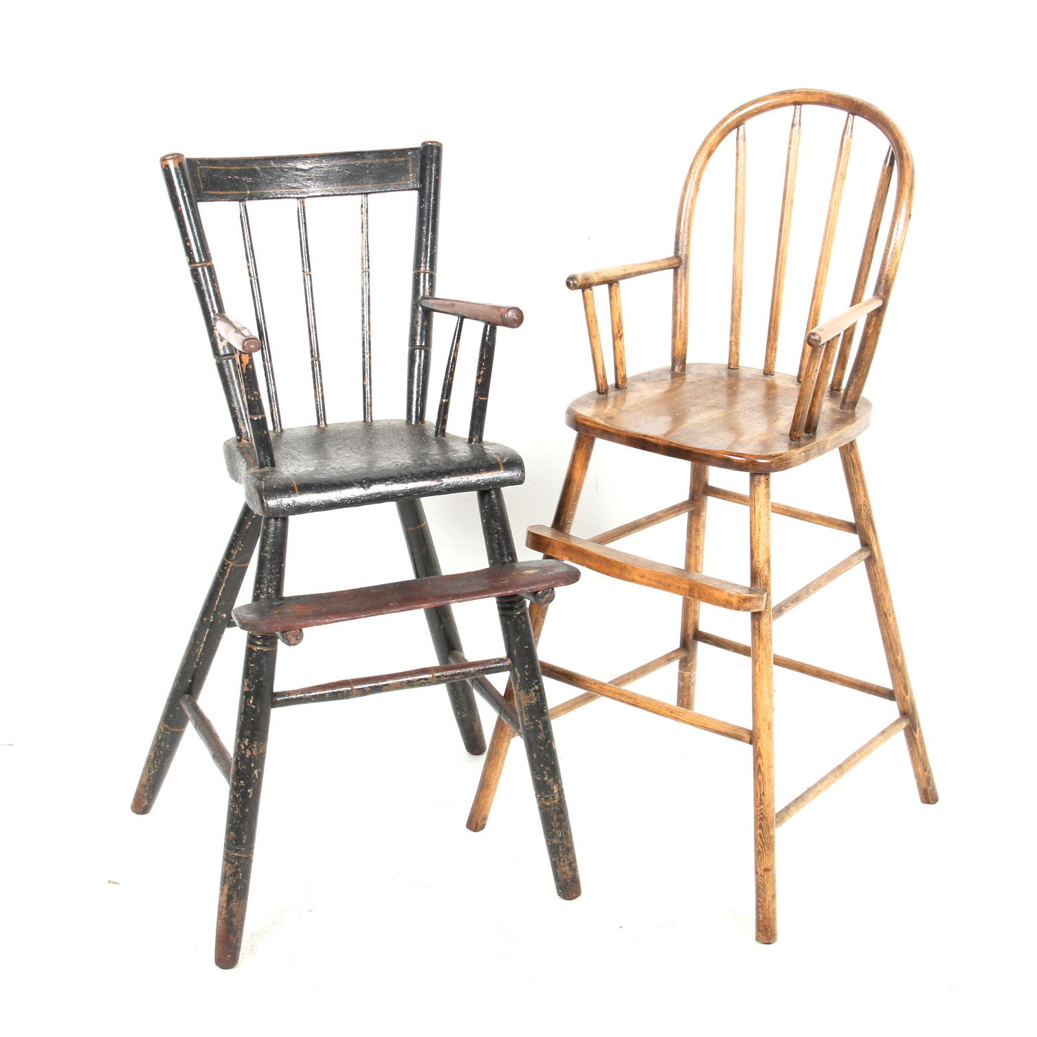 antique wooden high chairs