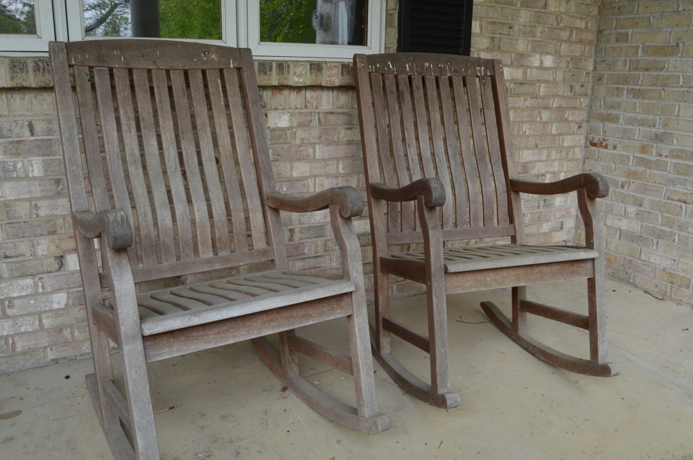 Pair of Teak Wood Rockers EBTH