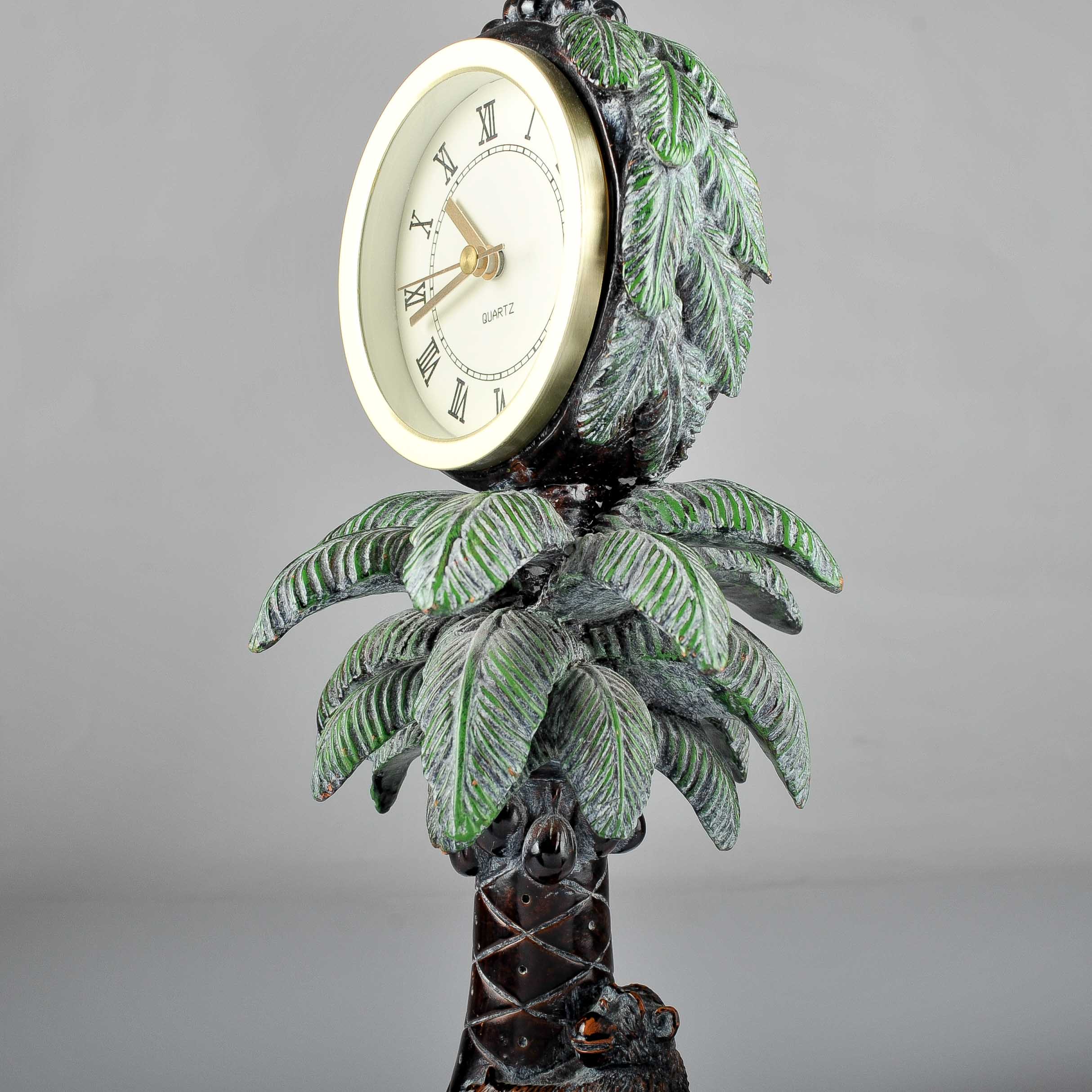 Carved Wooden Palm Tree Clock EBTH